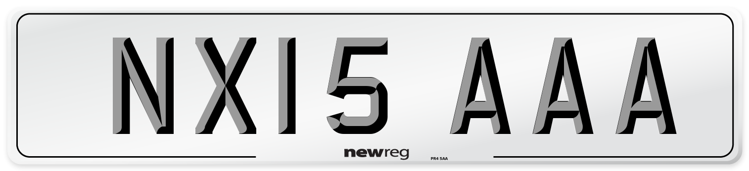 NX15 AAA Number Plate from New Reg